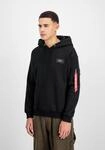 Hoodie ALPHA INDUSTRIES "Backprint Hoodie Camo Print", Herren, Gr. S, schwarz