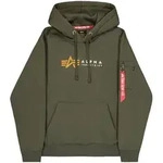 Hoodie ALPHA INDUSTRIES "Alpha Label Hoodie", Herren, Gr. XXL, gr&uuml;n (schwarz olive),