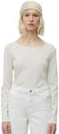 Langarmshirt MARC O'POLO DENIM, Damen, Gr. L, wei&szlig; (wollwei&szlig;), Slub, Obermaterial: