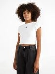 Calvin Klein Jeans T-Shirt "CK RIB BABY TEE" in kurzer Form