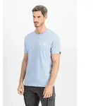 T-Shirt ALPHA INDUSTRIES "Basic T-Shirt SL", Herren, Gr. S, blau (light blau),