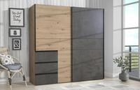 Schwebet&uuml;renschrank FORTE "Winn, Schiebet&uuml;renschrank mit 3 Schubladen, Made in