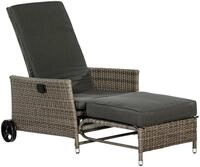MERXX Gartensessel "Komfort Deckchair" 4-tlg., Stahl/Kunststoff, inkl. Auflagen