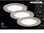 BRILONER LEUCHTEN LED Einbauleuchte "FLAT IN", silber, Leuchten