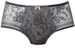 Taillenslip ANITA "Taillenslip Fleur", Damen, Gr. 42, grau (anthrazit), Spitze,