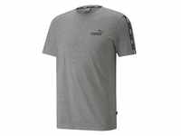 T-Shirt PUMA "Essentials + mit Logo-Tape Erwachsene" Gr. S, grau (medium gray
