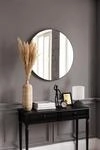MIRRORS AND MORE Dekospiegel "Mila" Wandspiegel, rund, &Oslash; 50 cm, lackiertes Metall