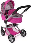 Kombi-Puppenwagen CHIC2000 "Mika", pink (hot pink), Puppenwagen, KinderB:41cm H:82cm