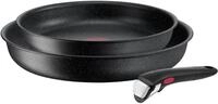 Tefal Pfannen-Set "Ingenio Black Stone, Pfannenset abnehmbarer Griff,