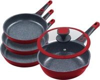 KING Pfannen-Set "Moonscape" Aluminiumguss Set, je 1 Pfanne &Oslash; 20/24/28/28 cm, H: