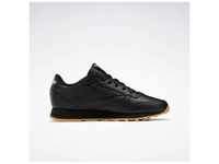 Sneaker REEBOK CLASSIC "Classic Leather" Gr. 38, schwarz (schwarz, gum) Schuhe