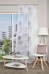 HOME WOHNIDEEN Vorhang "RAWLINS" Kr&auml;uselband 1 Stk. tlg. Schal aus Voile bedruckt