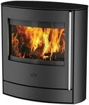 Fireplace Kaminofen ""Adamis Stahl"" wei&szlig;e Feuerraumauskleidung
