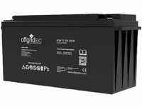OFFGRIDTEC Solar-Akkus "AGM Solarbatterie" Akkumulatoren Gr. 12 V 154000 mAh, schwarz