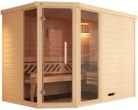 weka Sauna "Design-Sauna KEMI Eck 2" Blockbohlen, vorgef. Elemente, Fensterelement,