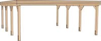 weka Doppelcarport "609 Gr. 1" Massivholz 250 cm braun