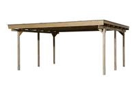 weka Doppelcarport "616" Massivholz 453 cm braun