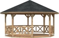 Palmako Holzpavillon "Betty" BxT: 551x551 cm, hellbraun