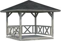 Palmako Holzpavillon "Betty" BxT: 368x368 cm, grau