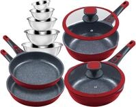 KING Pfannen-Set "Moonscape" Aluminiumguss Set, je 1 Bratpfanne &Oslash; 24/24/28/28cm, H: