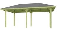 weka Pavillon "Gartenoase 651 B Gr.1" 19 mm Massivholzdach