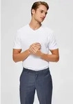 SELECTED V-Shirt "SLHNEWPIMA SS V-NECK TEE B NOOS"