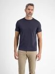 T-Shirt LERROS "Klassisches Rundhals T-Shirt", Herren, Gr. 3XL, blau (night blau),