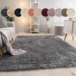 Paco Home Hochflor-Teppich "Silky 591" rechteckig 37 mm H&ouml;he Uni-Farben, besonders