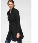 Trenchcoat ANISTON CASUAL, Damen, Gr. 44, schwarz, Web, Obermaterial: 100% Baumwolle.