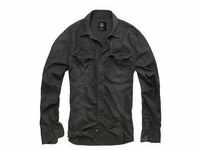 Langarmhemd BRANDIT "Brandit Herren Hardee Denim Shirt" Gr. 5XL, US-Größen, schwarz