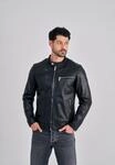 Lederjacke FREAKY NATION "Lucky Jim-FN", Herren, Gr. S, schwarz, Oberstoff: 100%