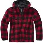 Anorak BRANDIT "Brandit Herren Teddyfleece Worker Pullover", Herren, Gr. S, rot,
