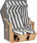 SunnySmart Strandkorb "Rustikal 50 Plus" 2-Sitzer, komplett montiert