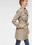 Trenchcoat ANISTON CASUAL, Damen, Gr. 46, beige, Web, Obermaterial: 100% Baumwolle.