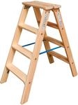 KRAUSE Doppelleiter "STABILO" Holz, 2x4 Stufen, Arbeitsh&ouml;he ca. 245 cm