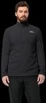 Stehkragenpullover JACK WOLFSKIN "TAUNUS HZ M", Herren, Gr. S (48), schwarz,
