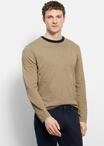Strickpullover OLYMP "OLYMP Casual Strick", Herren, Gr. M, camel, 100% Baumwolle,