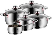 WMF Topf-Set "Quality One Induktion 5-teilig, Kochtopf Set mit Glasdeckel" Set,