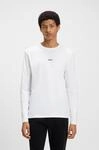 Langarmshirt BOSS ORANGE "TChark", Herren, Gr. M, wei&szlig;, Single Jersey, Obermaterial: