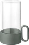 BLOMUS Kerzenhalter "Windlicht YURAGI" aus Steingut und Glas, H&ouml;he ca. 21 cm