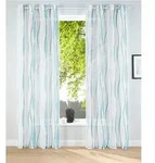 Gardine OTTO HOME "Dimona" Gr. 4, wei&szlig; (wei&szlig;, petrol), B:140cm H:245cm, Voile,