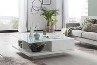 SalesFever Couchtisch "im minimalistischen Stil" Kristallklare Tischplatte aus