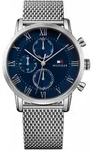 Multifunktionsuhr TOMMY HILFIGER "KANE", silber (silberfarben), Armbanduhren, Herren,