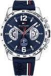 Multifunktionsuhr TOMMY HILFIGER "DECKER", blau (dunkelblau), Armbanduhren, Herren,