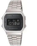 Chronograph CASIO VINTAGE, silber (silberfarben, schwarz), Armbanduhren, Damen,
