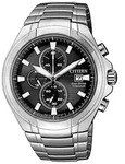 Chronograph CITIZEN, silber (silberfarben, schwarz), Armbanduhren, Herren,