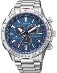 Funkchronograph CITIZEN "Promaster Sky", silber (silberfarben, blau), Armbanduhren,