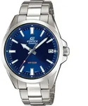 Quarzuhr CASIO EDIFICE, silber (dunkelblau, silberfarben), Armbanduhren, Herren,