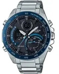 Smartwatch CASIO EDIFICE "ECB-900DB", silber (dunkelblau, silberfarben,
