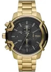 Chronograph DIESEL "GRIFFED", gold (goldfarben, schwarz), Armbanduhren, Herren,